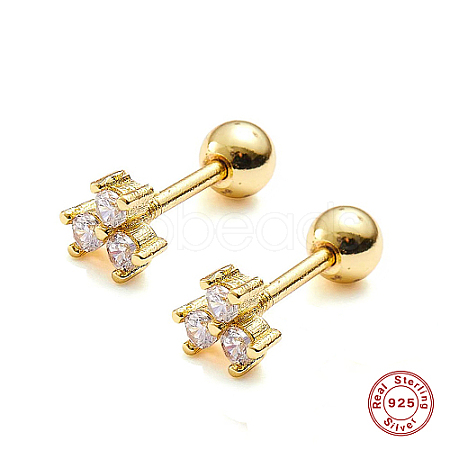 925 Sterling Silver Stud Earrings with Cubic Zirconia JZ4283-1-1