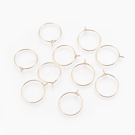 Brass Hoop Earrings X-KK-S341-85-1