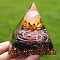 Orgonite Pyramid Resin Energy Generators, Gemstone Chips Inside for Home Office Desk Decoration, Lilac, 50mm