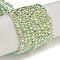 Electroplate Glass Beads Strands, Pearl Luster Plated, Faceted, Bicone, Pale Green, 4x4x3mm, Hole: 1mm, about 149pcs/strand, 15.16''(38.5cm)