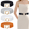 GOMAKERER 4Pcs 4 Colors Polyester Elastic Corset Belts with Alloy Ring Buckle, Free Elastic Waist Belt for Women Girls, Mixed Color, 27-1/2 inch(70cm), 1pc/color