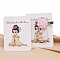 Rectangle Paper Hair Clip Display Cards, Jewelry Display Cards for Hair Clip Storage, White, Girl Pattern, 9x7x0.05cm