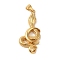 Brass Pendant, Real 18K Gold Plated, Snake, 35x15x5mm, Hole: 5.5x3.5mm