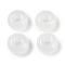 Resin European Beads, Large Hole Beads, Imitation Cat Eye, Rondelle, White, 13.5x7.5mm, Hole: 5mm