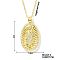 Brass Cubic Zirconia Virgin Mary Pendant Exquisite Jewelry Fashion Necklaces, Golden, Clear, 15.75 inch(40cm)