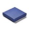 Cardboard Jewelry Set Boxes, with Sponge Inside, Square, Blue, 7.05~7.1x7.15x1.6cm