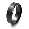 201 Stainless Steel Plain Band Ring for Men Women, Matte Gunmetal Color, Size 12, Inner Diameter: 22.36mm