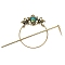 Mermaid Theme Alloy Hair Cuff Pin, Hair Sticks, Ponytail Holder, Antique Golden, 125mm