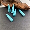 Synthetic Turquoise Bullet Figurines Statues for Home Desk Decorations, 40x10mm