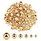 Unicraftale 304 Stainless Steel Beads, Hollow Round, Golden, 3~5x2~4.5mm, Hole: 0.8~1.8mm, 200pcs/box