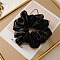 Tie Polyester Fibre Elastic Hair Accessories, for Girls or Women, Scrunchie/Scrunchy Hair Ties, Black, 150~160mm