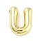 Rack Plating Brass Pendants, Long-Lasting Plated, Real 18K Gold Plated, Letter U, 20x16.5x6mm, hole: 2.5~3x2.5mm