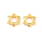 Brass Pendants, Lead Free & Cadmium Free, Star, Real 24K Gold Plated, 16.5x14.5x4.5mm, Hole: 4x1.4mm