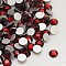 Glass Flat Back Rhinestone, Grade A, Back Plated, Faceted, Half Round, Siam, 7.1~7.3mm, about 288pcs/bag