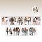 Beautiful Day Characters PET Die-Cut Tape - Traveling Together Series - 6 Player Account Decoration Bottom Stickers, Colorful, 50mm, about 2.19 Yards(2m)/Set