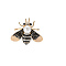 Cute Bee Enamel Pins, Alloy Brooch Shirt Suit Accessory Pin, Black, 39x42mm