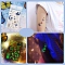 Luminous Removable Temporary Water Proof Tattoos Paper Stickers, Glow in the Dark Stickers, Moon, 12x7.5cm