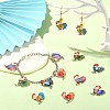 30Pcs 6 Colors Alloy Enamel Pandants ENAM-SZ0004-20-6