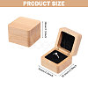 Wooden Jewelry Storage Magnetic Gift Case CON-WH0095-79B-2