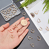 PandaHall Elite 24Pcs 2 Style Brass Hoop Earring Findings FIND-PH0008-64-3