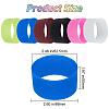 Gorgecraft 6Pcs 6 Colors Silicone Nonslip Heat Resistant Reusable Cup Sleeve SIL-GF0001-08-2