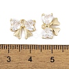 Brass Micro Pave Clear Cubic Zirconia Charms KK-L212-11G-3