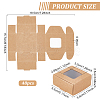 Square Foldable Creative Kraft Paper Box CON-WH0089-20A-2