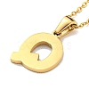 Ion Plating(IP) Initial Letter 304 Stainless Steel Pendant Necklaces NJEW-M199-01G-Q-2