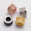 Brass Micro Pave Cubic Zirconia Beads ZIRC-D113-42-FF-1