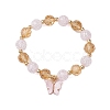 10mm Round Imitation Austrian Crystal & Crackle Acrylic Beaded Stretch Bracelets BJEW-JB10556-03-1