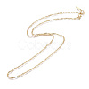 Gold Plated Tin Alloy Twisted Singapore Chain Fine Necklaces NJEW-BB10191-18-1