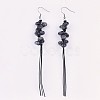 Natural Gemstone Chip Beads Dangle Earring EJEW-JE03161-2