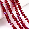 Electroplate Glass Beads Strands EGLA-A034-T8mm-L20-4