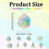 9Pcs Leaf Colorful Suncatcher Rainbow Prism Electrostatic Glass Stickers DIY-WH0409-69G-2