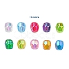 AB Color Plated Eco-Friendly Transparent Acrylic Beads TACR-CJ0001-13-3