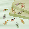SUPERFINDINGS 12Pcs 3 Colors Rack Plating Alloy European Dangle Charms MPDL-FH0001-05-4