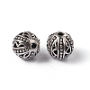 Tibetan Style Alloy Round Beads X-TIBEP-66506-AS-NR-1