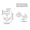 Unicraftale 10Pcs 304 Stainless Steel Hook Clasps STAS-UN0047-12-2