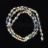 Electroplate Glass Beads Strands GLAA-Q101-03B-AB01-3