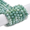 Faceted Electroplated Glass Beads Strands GLAA-C023-02-B08-5