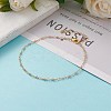 Faceted Round Natural Gemstone Beaded Anklets AJEW-AN00360-5