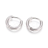 Tarnish Resistant 202 Stainless Steel Huggie Hoop Earrings EJEW-F111A-13mm-P-1