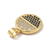 Brass Micro Pave Cubic Zirconia Pendants X-KK-B059-35G-B-3