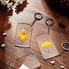 BENECREAT DIY Transparent Acrylic Keychain Clasps Making Kits DIY-BC0001-67-6