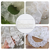 7 Yards Polyester & Chinlon Flower Ribbon OCOR-WH0070-83-5