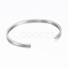 304 Stainless Steel Inspirational Cuff Bangles BJEW-K173-12P-3