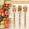 6Pcs Bamboo Spoons & Knifes & Forks AJEW-WH0411-022-4