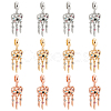 SUPERFINDINGS 12Pcs 3 Colors Rack Plating Alloy European Dangle Charms MPDL-FH0001-05-1
