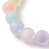 Waxberry & Round Frosted Resin Beaded Stretch Bracelets BJEW-JB10307-5