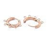 Ion Plating(IP) 304 Stainless Steel Hoop Earring Findings STAS-D183-01RG-2